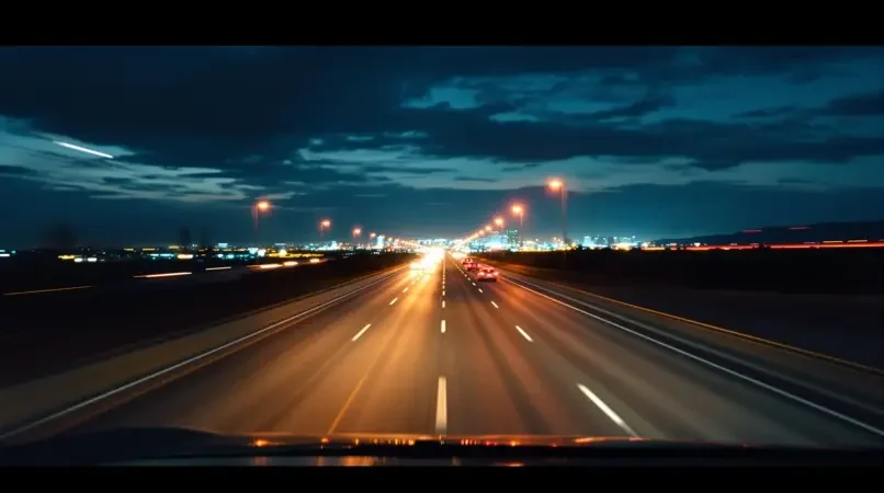夜晚公路的自驾片段 - 飘花影院 夜晚公路的自驾片段(潮流短片)视频封面